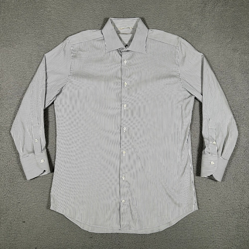 Classic Black and White Striped Men's Shirt